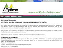 Tablet Screenshot of maler-allgoewer.de